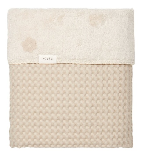 [14491801] Koeka Couverture pour berceau ou parc Oslo Sand/Pebble teddy