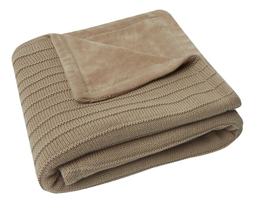 [22310001] Jollein Deken voor wieg of park Velvet Pure Knit Biscuit