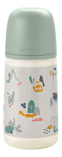 [27329801] Suavinex Biberon A walk in the park Medium Flow Green 270 ml