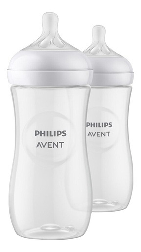 [18964001] Philips AVENT Zuigfles Natural Response transparant 330 ml - 2 stuks