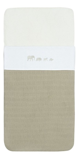 [26802001] Jollein Drap pour lit Animals Olive Green 