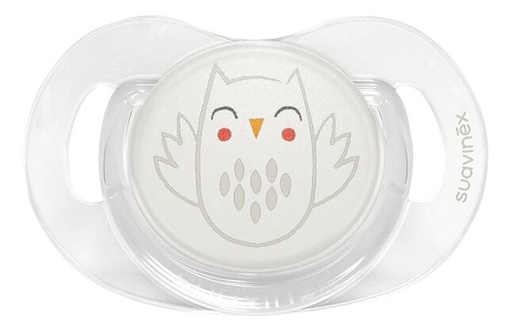 [23304901] Suavinex Sucette 0 - 6 mois physiologique Bonhomia Owl beige