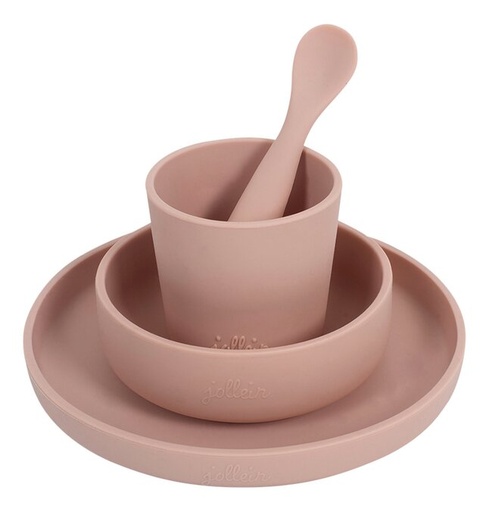 [12750801] Jollein Set repas 4 pièces Pale Pink