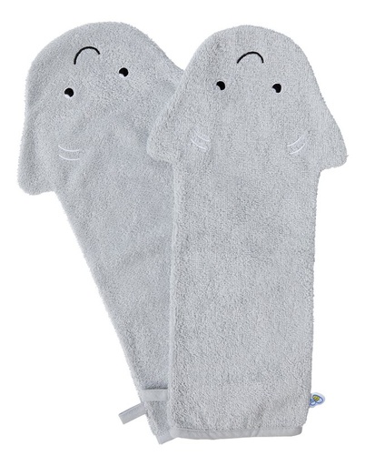 [26578801] Dreambee Gant de toilette Billie gris - 2 pièces