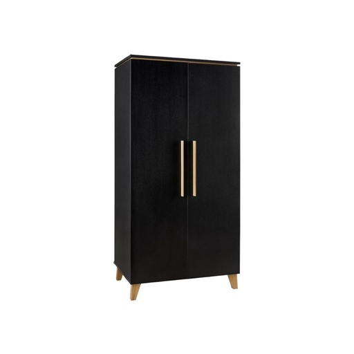 [14635201] Transland Armoire 2 portes Steffi noir