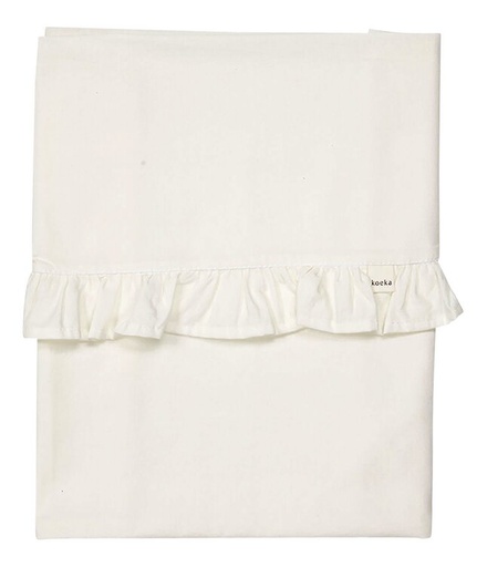 [14492101] Koeka Drap pour berceau ou parc Ruffle Warm White