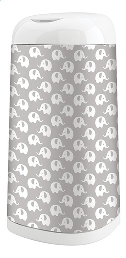 [6662701] Angelcare Housse pour poubelle à langes Dress up éléphant gris/blanc