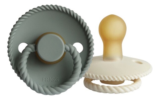 [16187801] FRIGG Fopspeen 0 - 6 maanden Rope Cream/Sage - 2 stuks