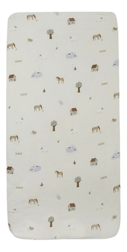 [22310401] Jollein Drap-housse pour berceau Farm