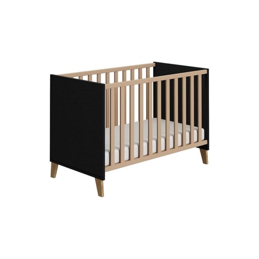 [22821501] Transland Babybed Steffi zwart
 L 120 x B 60 cm
