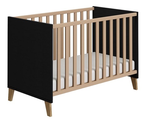 [22821501] Transland Lit de bébé Steffi noir
 L 120 x Lg 60 cm
