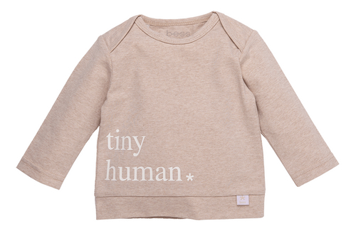 B*E*S*S T-shirt à longues manches Tiny Human* Melange Sand