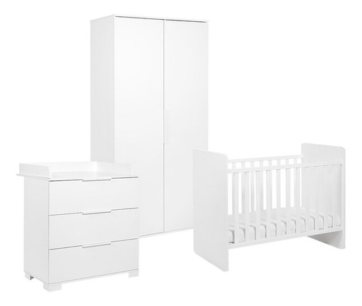 [22863501] Transland Chambre de bébé 3 pièces (lit évolutif + commode + armoire 2 portes) Alix