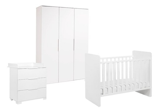 [22864301] Transland 3-delige babykamer (meegroeibed + commode + kast met 3 deuren) Alix